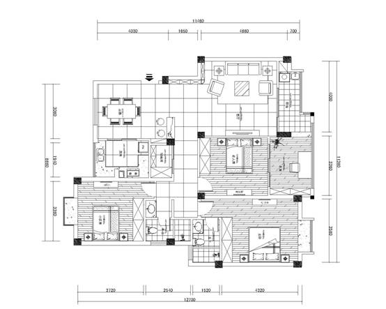 匯景新城三室兩廳解析（1）